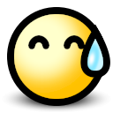 emoticon - sweat